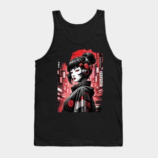 Japanese Style Girl Futuristic Tank Top